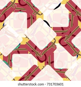 New colorful seamless pattern with doodle heart.