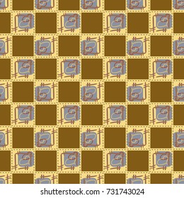 New colorful seamless pattern with doodle heart.
