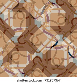 New colorful seamless pattern with doodle heart.