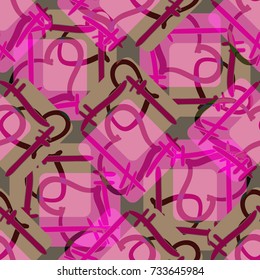 New colorful seamless pattern with doodle heart.