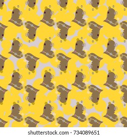 New colorful seamless pattern with doodle heart.