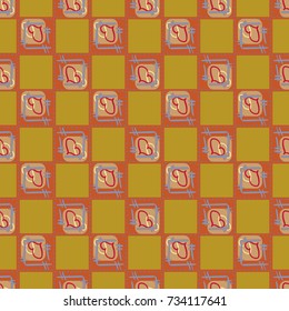 New colorful seamless pattern with doodle heart.