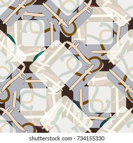 New colorful seamless pattern with doodle heart.