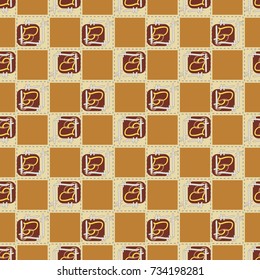 New colorful seamless pattern with doodle heart.