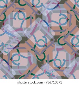 New colorful seamless pattern with doodle heart.
