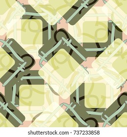 New colorful seamless pattern with doodle heart.