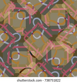 New colorful seamless pattern with doodle heart.