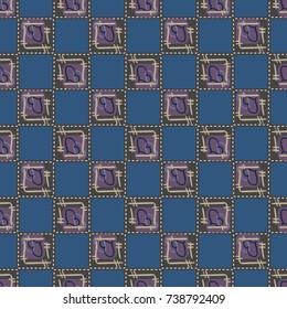 New colorful seamless pattern with doodle heart.