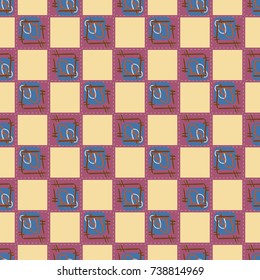 New colorful seamless pattern with doodle heart.
