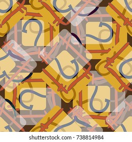 New colorful seamless pattern with doodle heart.