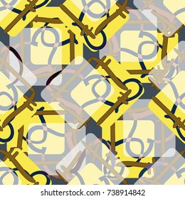New colorful seamless pattern with doodle heart.