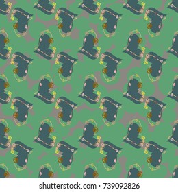 New colorful seamless pattern with doodle heart.