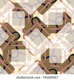 New colorful seamless pattern with doodle heart.
