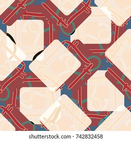 New colorful seamless pattern with doodle heart.