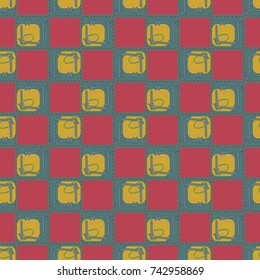 New colorful seamless pattern with doodle heart.