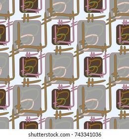 New colorful seamless pattern with doodle heart.