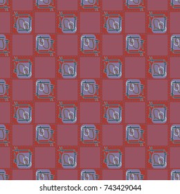 New colorful seamless pattern with doodle heart.