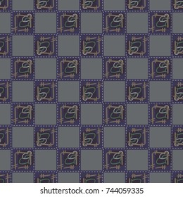 New colorful seamless pattern with doodle heart.