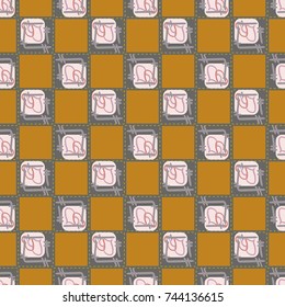 New colorful seamless pattern with doodle heart.