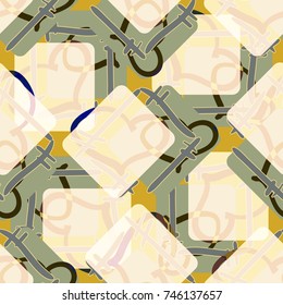 New colorful seamless pattern with doodle heart.