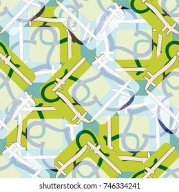 New colorful seamless pattern with doodle heart.