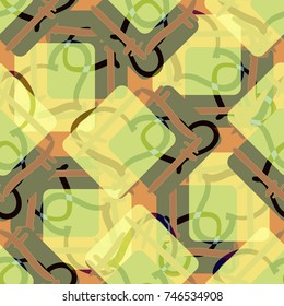 New colorful seamless pattern with doodle heart.