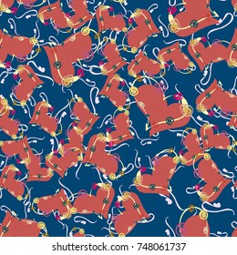 New colorful seamless pattern with doodle heart.
