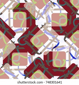 New colorful seamless pattern with doodle heart.