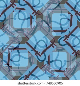 New colorful seamless pattern with doodle heart.