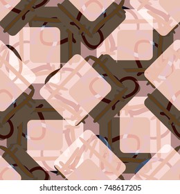 New colorful seamless pattern with doodle heart.
