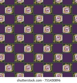 New colorful seamless pattern with doodle heart.