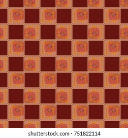 New colorful seamless pattern with doodle heart.