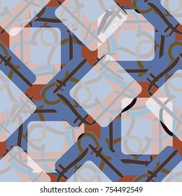 New colorful seamless pattern with doodle heart.