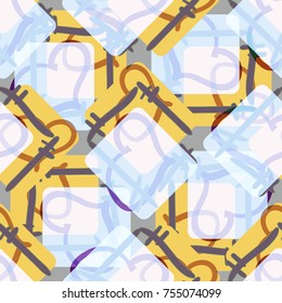 New colorful seamless pattern with doodle heart.
