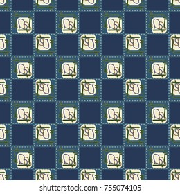 New colorful seamless pattern with doodle heart.