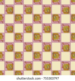 New colorful seamless pattern with doodle heart.