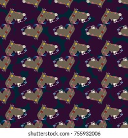 New colorful seamless pattern with doodle heart.