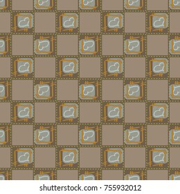 New colorful seamless pattern with doodle heart.