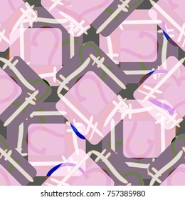 New colorful seamless pattern with doodle heart.