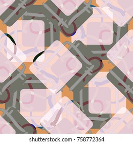 New colorful seamless pattern with doodle heart.
