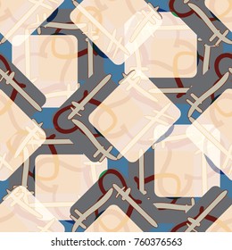 New colorful seamless pattern with doodle heart.