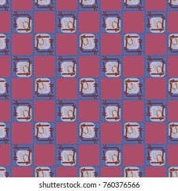 New colorful seamless pattern with doodle heart.
