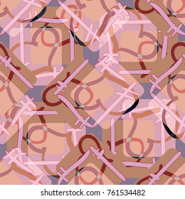 New colorful seamless pattern with doodle heart.