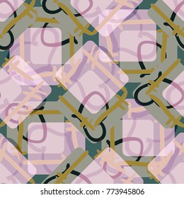 New colorful seamless pattern with doodle heart.