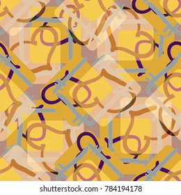 New colorful seamless pattern with doodle heart.