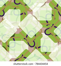 New colorful seamless pattern with doodle heart.