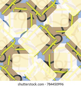 New colorful seamless pattern with doodle heart.