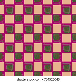 New colorful seamless pattern with doodle heart.