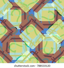New colorful seamless pattern with doodle heart.