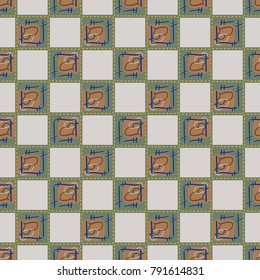 New colorful seamless pattern with doodle heart.
